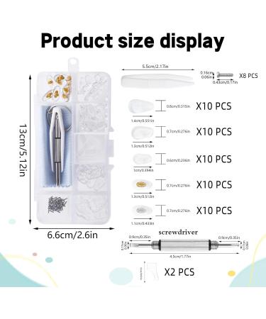 Spectacle Repair Kit - 50Pcs Glasses Screws, Silicone Nose Pads, Expert Replacement Parts Set for Eyeglasses & Sunglasses - Includes Bridge Support, Tweezers, Mirror Cloth - Buy Online on GoSupps.com