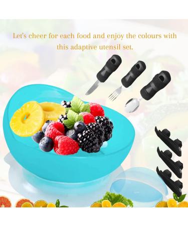 High-Low Scoop Bowl with Suction Base | Adaptive Self-Feeding Dish for Elderly & Special Needs Adults - Ideal for Parkinson's, Dementia, Stroke, Tremors - Buy Online on GoSupps.com