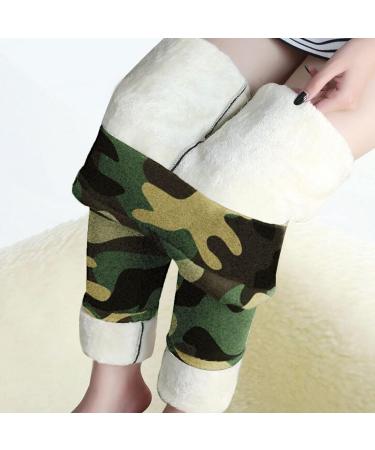 Jiqing High Waist Camouflage Thermo Leggings for Women | Fleece-Lined Warm Teddy Sports Pants | Stylish & Cozy Thermal Tights for Girls | Shop Now! - Buy Online on GoSupps.com