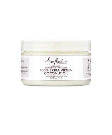 Shea Moisture  100% Extra Virgin Coconut Oil Head-To-Toe Nourishing Hydration  3.2 Ounce