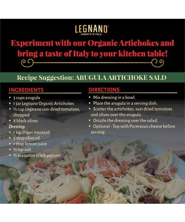 Organic Artichokes by Legnano | Quartered Artichoke Hearts in Oil | Non GMO  Product of Italy | 6.5 oz Jar Single - Buy Online on GoSupps.com
