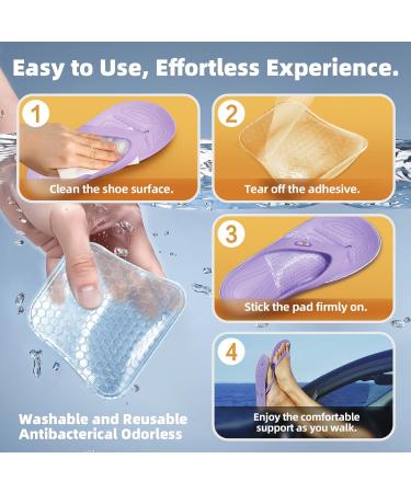 Arch Support Inserts for Women - Gel Pads for Flat Feet & Plantar Fasciitis Relief - Non-Slip Comfort with Two Height Options - Buy Online on GoSupps.com