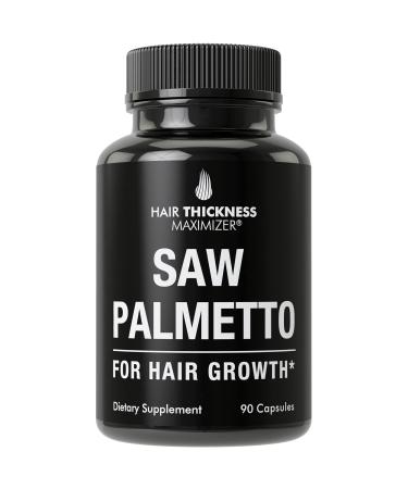 Saw Palmetto for Women and Men Hair Loss. Extra Strength Vitamin Treatment Designed for Thicker Stronger Hair Growth and Less Shedding. DHT Blocker Capsules Powder Supplement. 1200 mg 3 Pill Serving