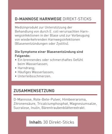 N1 D-Mannose Direktsticks - 90 St. | Natural Relief for Bladder Inflammation & Urinary Tract Infection | 90 Days Supply | Antibiotic-Free & Waterless | Delicious Taste - 3 Pack - Buy Online on GoSupps.com