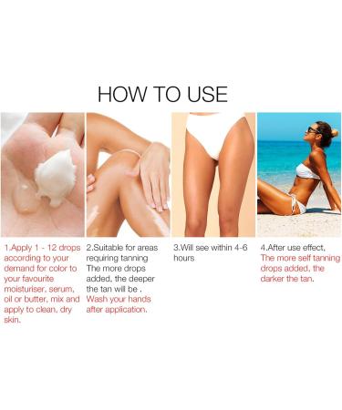  Fyearfly 30ml self-tanning drops easy to absorb soft and gradual tanning drops for the body for women and men - Buy Online on GoSupps.com