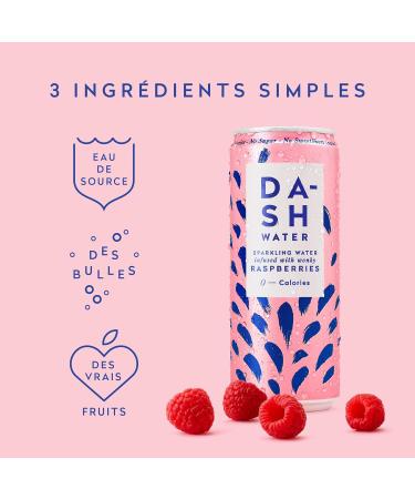 DASH Water Mix Pack - 16x Flavored Sparkling Waters (4X Peach 4X Lime 4X Raspberry 4X Grapefruit) Without Sugar No Sweetener - Buy Online on GoSupps.com