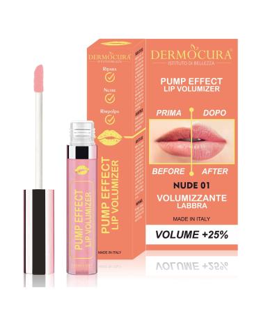 Dermocura lip volumizer upholstery of the lips with chilli pops 5 times more nude upholstery lip gloss long -lasting immediate reinforcement effect in Italy