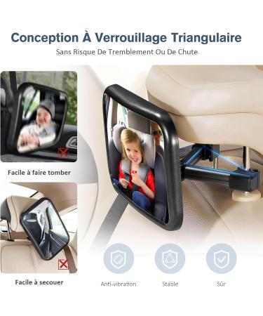 Vinabo Baby Car Mirror - 360 Rotatable Safety Mirror with Hook Clip | Essential Stroller Accessory for Young Parents - Buy Online on GoSupps.com