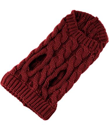 PetyOung Dog Sweater Vest - Warm Knitted Wool Coat for Small & Medium Dogs - Winter Crochet Clothing (M Red) - Buy Online on GoSupps.com