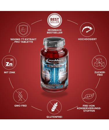 Ironmaxx TT Ultra Strong Tribulus Terrestris - 1600mg per Tablet | Zinc-Enhanced | 90 Tablets - International Shipping - Buy Online on GoSupps.com