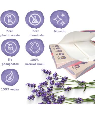 YOKUU Probiotic Laundry Sheets - 64 loads | Lavender Scented | Travel Size Eco Detergent - Buy Online on GoSupps.com