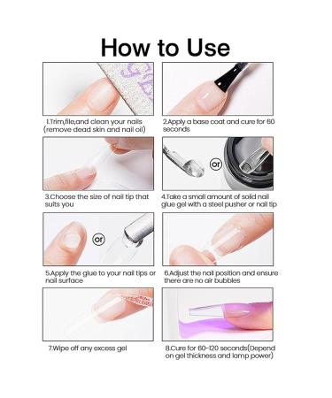 Professional Nail Glue UV Nail Glue Solid Nail Glue Strong Nail Gel Clear Nail Adhesive Long Lasting Nail Gel Nail Tips Adhesive Transparent Nail Glue for Wife Girlfriend Families Friends - Buy Online on GoSupps.com