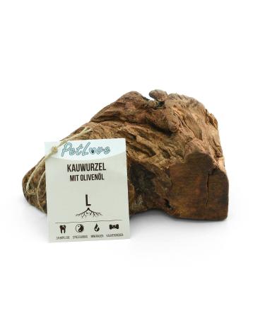 Petlove chewing root for dogs with olive oil 100% natural chewing wood chewing bones with minerals Time stuff dog Size: L (501-750g) For larger dogs L - with olive oil