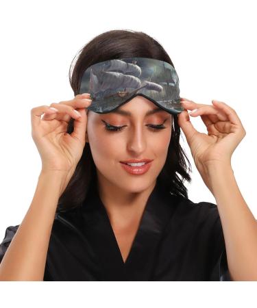 3D Pirate Ship Sleep Mask - Light Blocking Eye Cover for Travel & Naps | Adjustable Soft Blindfold for Men & Women - Buy Online on GoSupps.com