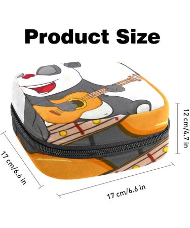 Cute Panda Guitar Storage Bag - Portable Women's Bandage & Menstrual Pad Holder | Multicolored Organizer for School & Office - Buy Online on GoSupps.com