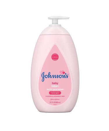 Johnson's Moisturizing Pink Baby Lotion with Coconut Oil Gentle Nourishing & Hydrating Baby Body Lotion Hypoallergenic Paraben-Free Sulfate-Free Dye-Free Phthalate-Free 27.1 fl. oz