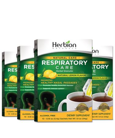 Herbion Naturals Respiratory Care - Natural Care - Herbal Granules - Lemon - 10 Packets