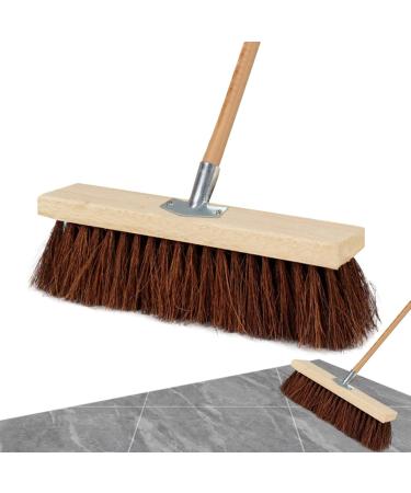 Garden Brooms Sweeping Brush Outdoor Broom Heavy Duty Garden Brooms Stiff Hard Sweeping Brush with Handle Garden Patio Stiff Hard Brush Medium - Buy Online on GoSupps.com