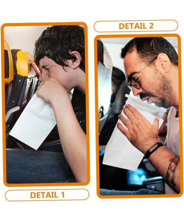 50Pcs Disposable Vomit Bags - Portable and Waterproof Emesis Bags for Carsickness, Travel, and Sports - Buy Online on GoSupps.com