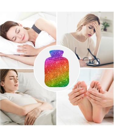 Buy Rainbow Glitter Star Galaxy Hot Water Bottle 2L - Ideal for Cramps & Pain Relief | Hot/Cold Compress for All Ages - Buy Online on GoSupps.com