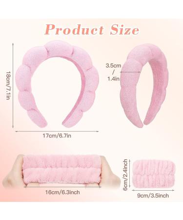 Jexine 4 Set Spa Headband and Wristbands for Women - Cute Sponge Headbands for Makeup, Microfiber Wrist Wash Towel Band for Girls - Skin Care Accessories - Buy Online on GoSupps.com