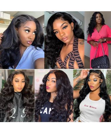 LSYBEAUTY Body Wave Lace Front Wig 22 Inch - 180% Density Brazilian Virgin Hair - Glueless 4X4 Lace Closure Wig for Black Women - Pre Plucked with Baby Hair - Natural Color 22 Inch - Buy Online on GoSupps.com