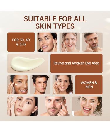 BOLI Caffeine Eye Cream Hyaluronic Acid Niacinamide Peptides for Puffy Bags Fine Lines Dark Circles Under Eye Cream 1.05 Ounce (Pack of 1) - Buy Online on GoSupps.com