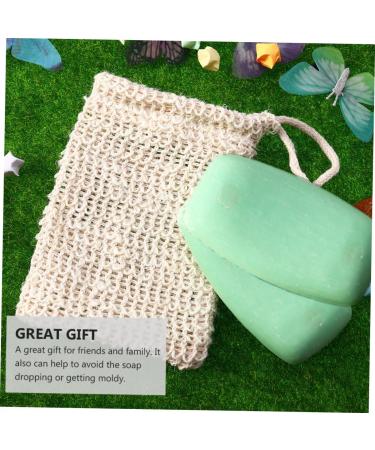Baluue 8 Pcs Cotton Linen Soap Bag Bar Soap Pouch Soap Net Soap Exfoliating Pouch Bar Soap Bag Khaki 14x9.5cmx2pcs Khakix2pcs - Buy Online on GoSupps.com