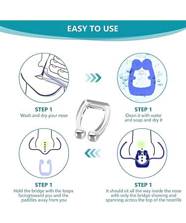 Silicone Magnetic Anti Snoring Nose Clip - Snore Stopper for Quieter, Restful Sleep (6pc) - Buy Online on GoSupps.com