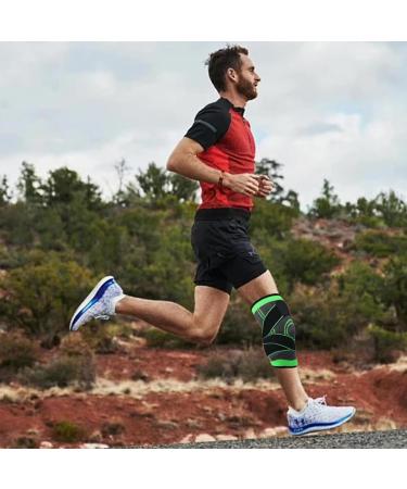 Knee Braces for Pain Relief | Compression Knee Sleeve with Patella Gel Pad & Stabilizers - Ideal for Working Running & Weightlifting - Buy Online on GoSupps.com