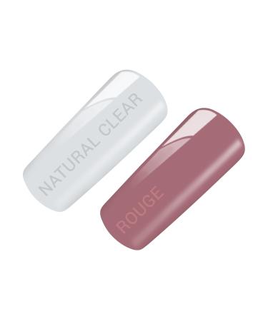 Poly Acrylic Gel Tube Set - Clear & Rouge (2 x 30g) | Premium Nail Art Supplies | International Shipping - Buy Online on GoSupps.com