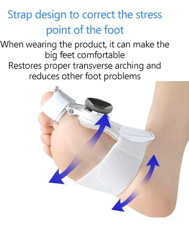 COMDS Bunion Orthotics Big Toe Straightener with Adjustable Knob - 2PCS White - Buy Online on GoSupps.com