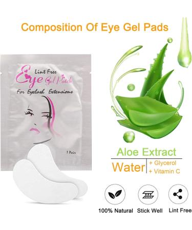 Jiasoval 50 Pairs Under Eye Gel Pads for Eyelash Extensions - Lint-Free Eye Patch Pads for Salons and Individual Lash Extensions - Buy Online on GoSupps.com