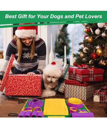 Interactive Sniffing Mat for Dogs - Boost Mental Stimulation & Slow Feeding - Yellow Purple Green - Buy Online on GoSupps.com