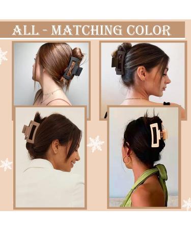 Large Hair Claw Clips 8 Pack 4.3" Hair Clips for Women & Girls Strong Hold Matte Claw Hair Clips for Women Thick Hair & Thin Hair 90's Vintage Jaw Clips (C1) - Buy Online on GoSupps.com