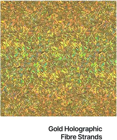 Hemway Premium Ultra Sparkle Glitter 100g - Gold Holographic Fibre | Arts, Crafts, Nails, Cosmetics, Resin | 3.5oz Metallic Flake - Multi Purpose, Festival Ready - Buy Online on GoSupps.com