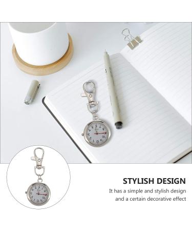 TEHAUX Nurse Pocket Watch | Doctor Brooch Fob Watch Quartz Keychain | Medical Paramedic Clip Watch (Silver) - Buy Online on GoSupps.com