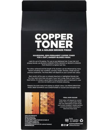 Bleach London Copper Toner Kit - Ammonia-Free Toning for Soft Ginger Finish - Ideal for Light to Medium Blonde Hair - Complete Kit with Smooth and Shine Complex - Buy Online on GoSupps.com