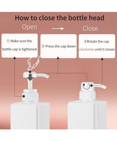 2Pack 22oz/650ml Pump Bottle Dispenser Jansburg - Refillable Square Plastic Lotion Dispenser - Empty Liquid Container for Soap, Lotion, Shampoo - White - 2PCS - Buy Online on GoSupps.com
