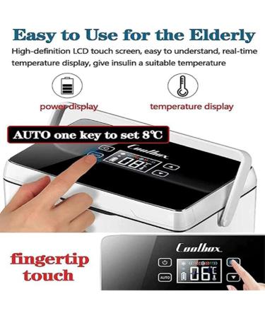 Mini Insulin Cooler Medicine Fridge and Insulin Cooler for Car Travel Home - Portable Car Refrigeration Case/Small Travel Box for Medication Touchsupercapacity-nobattery - Buy Online on GoSupps.com