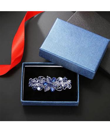 Flower Crystal Rhinestone Hair Barrettes for Women - 4PCS Pearl Spring Clips - Fashion Ponytail Holders - Mother's Day Gift - Buy Online on GoSupps.com