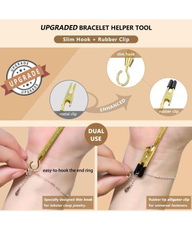 ChangWanna Bracelet Helper Tool Hook - Easy Metal Jewelry Aid for Fastening Bracelets & Necklaces - Gold - Buy Online on GoSupps.com