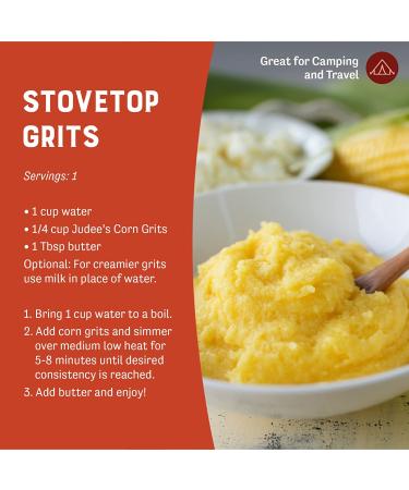 Judees Yellow Corn Grits 2 lb - Gluten-Free Old-Fashioned Grits for Breakfast, Baking, Camping & Hiking - Buy Online on GoSupps.com