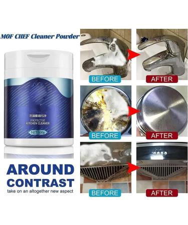 Mof Chef Cleaner Powder Heavy Oil Stain Powder Cleaner Foaming Heavy Oil Stain Powder Cleaner 500g Oil Pollution Cleaning Powder All Purpose Kitchen Stain Remover Cleaner for Hood Pots Grill - Buy Online on GoSupps.com