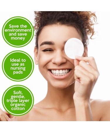 Reusable Make-Up Remover Pads - 16 Organic Cotton Towels | Eco-Friendly Vegan Washable Bamboo Fiber - Ideal for All Skin Types with Washing Bags - Buy Online on GoSupps.com