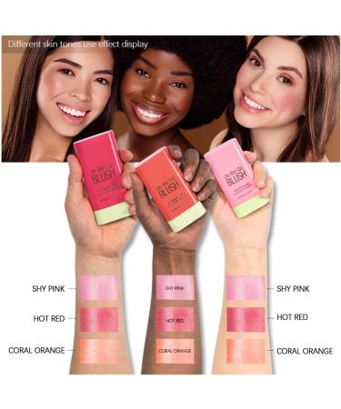 Multi-Use Cream Blush Stick for Cheeks KQueenest Long-Lasting Smooth Contour Beauty Wand Matte Blushes Makeup for Eyes&Face&Lip Lightweight Waterproof Natural Tinted Moisturizer Stick for All Skin #2 Hot Red Warm Red - Buy Online on GoSupps.com