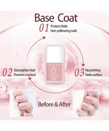 Base and Top Coat Nail Polish Quick Dry Clear Nail Polish Set Shine Top Coat Nail Polish with Base Coat & Matte Top Coat Air Dry Nail Varnish Non Toxic Prevent Nail Gloss & Extend Nail Polish Lasting - Buy Online on GoSupps.com
