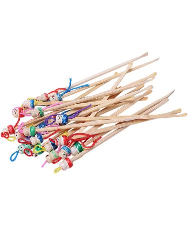 Dewedrt Bamboo Japanese Doll Ear Wax Pick Spoons Earwax Remover 20pcs - Buy Online on GoSupps.com
