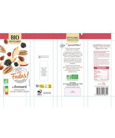 Dried Fruit FADAS Pecans Apples Raisins Cherries Organic 125 g - Buy Online on GoSupps.com