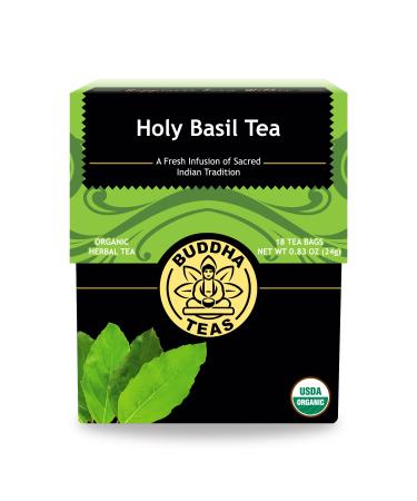 Buddha Teas Organic Holy Basil (Tulsi) Tea - OU Kosher, USDA Organic, CCOF Organic, 18 Bleach-Free Tea Bag Holy Basil (Tulsi) 18 Count (Pack of 1) - Buy Online on GoSupps.com